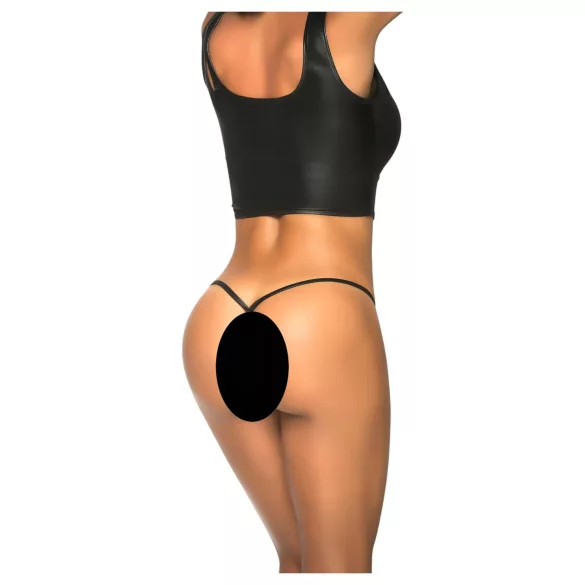Mapalé - micro string slip - glanzend - zwart - M/L