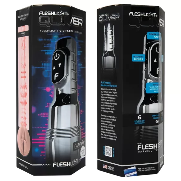 Fleshlight Quiver - vibrerende en verwarmende masturbator (vagina)