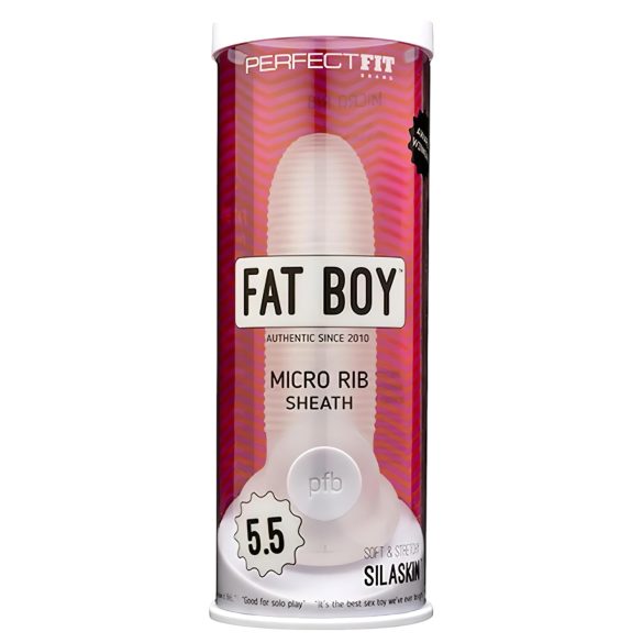 Fat Boy Micro Ribbed - penismantel (15cm) - wit