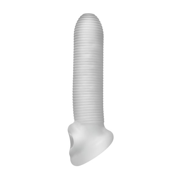 Fat Boy Micro Ribbed - penismantel - geribbeld - 17cm - wit
