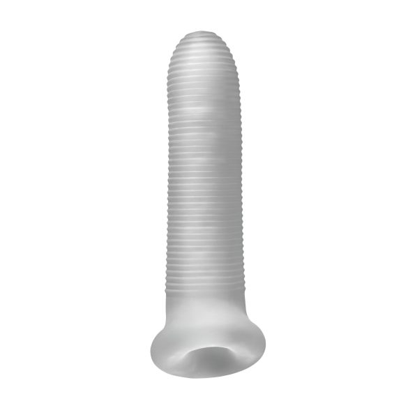 Fat Boy Micro Ribbed - penismantel - geribbeld - 17cm - wit