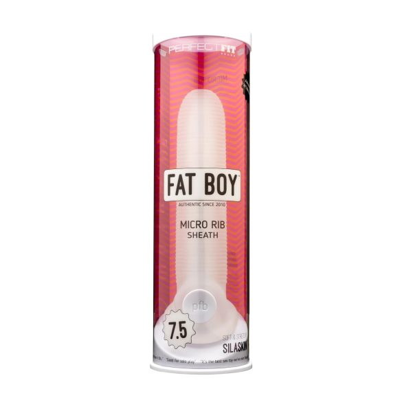 Fat Boy Micro Ribbed - penismantel (19cm) - wit