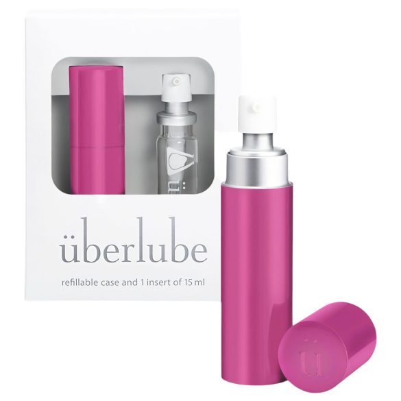 / Überlube - siliconen glijmiddel met reishoes - roze (15ml)