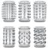 Blijf Hard - Penismanchet Set - Transparant (6 stuks)