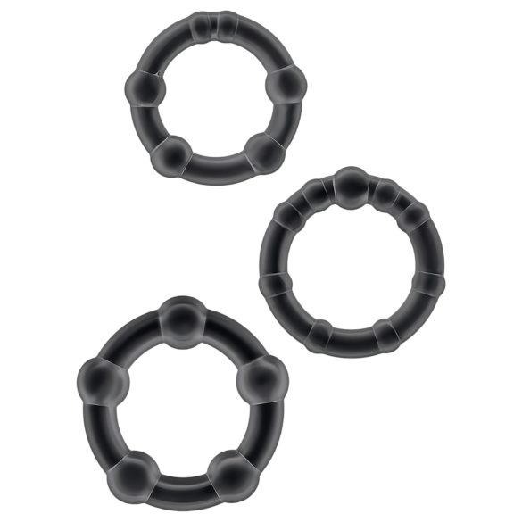 Stay Hard - penisring set (zwart)