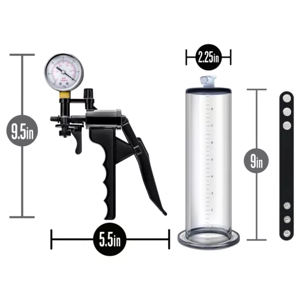 Blush Performance - premium vacuüm penispomp (zwart)