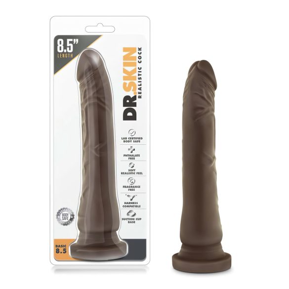 Dr. Skin 8,5 - realistisch zuignap dildo - bruin (20,5cm)
