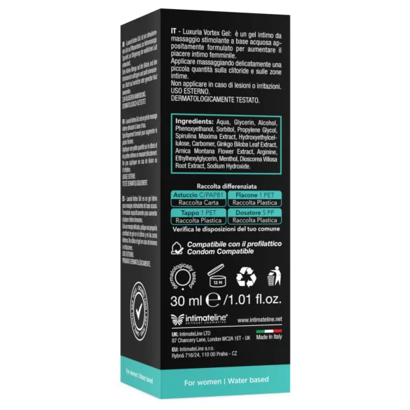 Intimateline Luxuria Vortex - stimulerende gel met verkoelend effect voor vrouwen (30 ml)