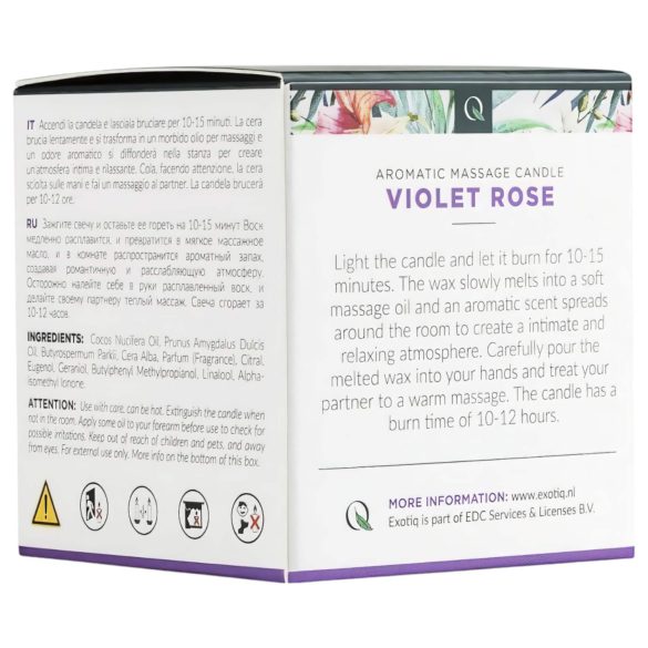 Exotiq Violet Rose - massagekaars - 60g