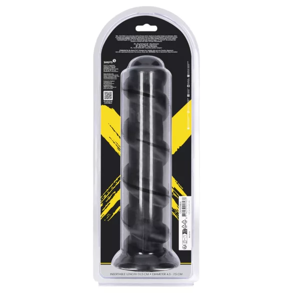 Ouch! Hole Driller - gigantische anaalplug (zwart) - 31,5 cm