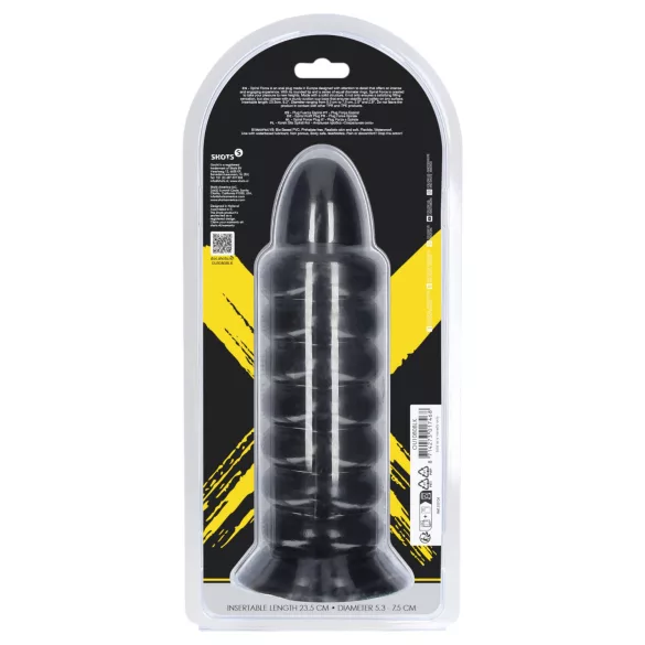 Ouch! Spiral Force - gedraaide anaalkraal (zwart) - 23,5 cm
