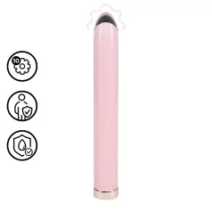 Loveline - rechte glazen vibrator (roze)