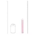 Loveline - rechte glazen vibrator (roze)