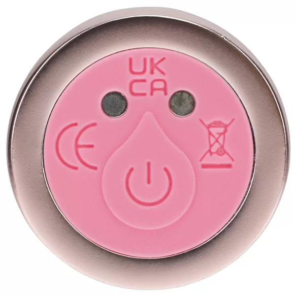 Loveline - rechte glazen vibrator (roze)