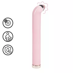 Loveline - G-punt glazen vibrator (roze)