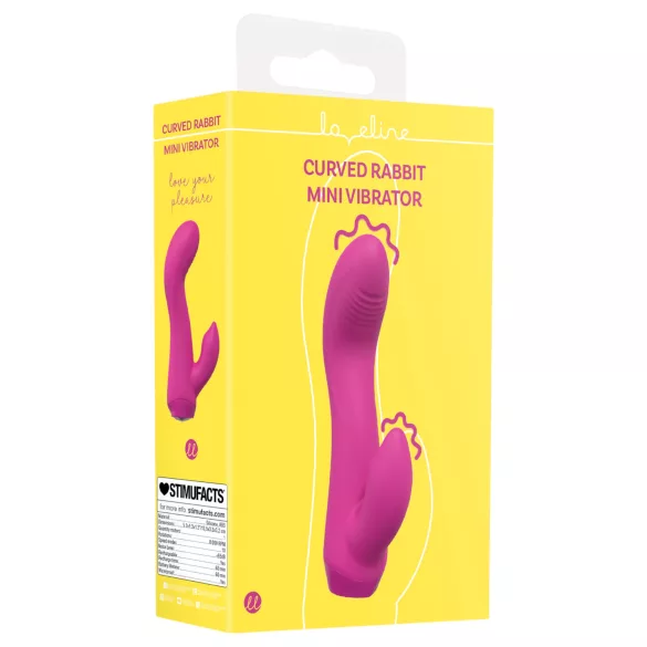 Loveline - gebogen konijnen mini-vibrator (roze)