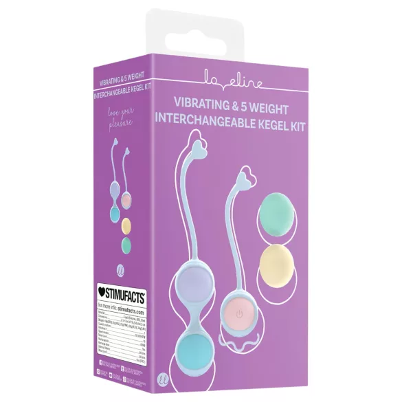 Loveline - vibrerende verstelbare geishaballen set - blauw
