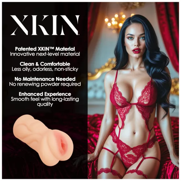 XKIN Seduction Tatiana - levensechte kunstvagina‑masturbator (natuurkleur)