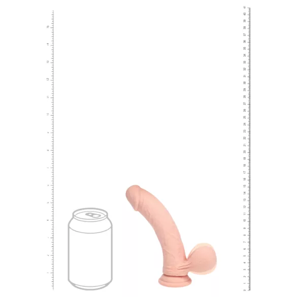 RealRock - realistische vibrator met dubbele dichtheid (huidskleur) - 15 cm