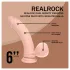 RealRock - realistische vibrator met dubbele dichtheid (huidskleur) - 15 cm