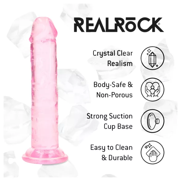 RealRock - realistische dildo met zuignap (roze) - 12,7 cm