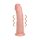 REALROCK - zuignap vibrator - natuurlijk (20,5 cm)