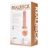 REALROCK - zuignap vibrator - natuurlijk (20,5 cm)