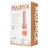REALROCK - Zuignap stotende vibrator - Naturel (20,5 cm)