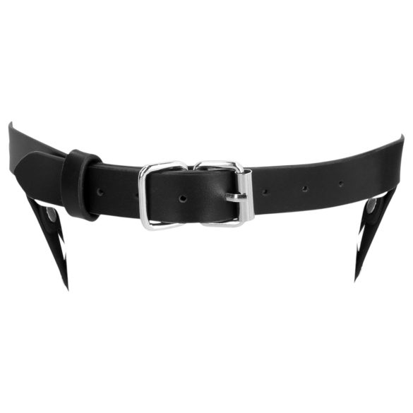 Ouch! - kunstleren kooi masker (zwart)