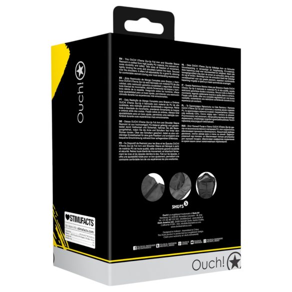 Ouch! - armboeien achter rug - verstelbaar - zwart