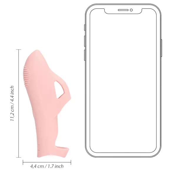 Loveline - vinger vibrator met ribbels - siliconen - roze