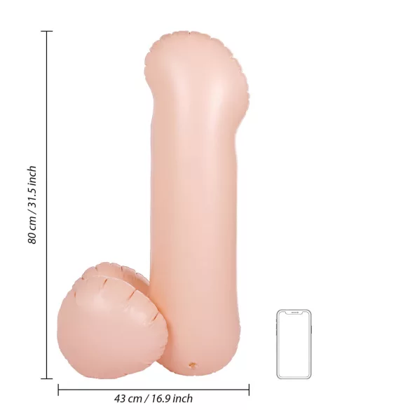 S-Line - Blow Me Up - opblaasbare piemelballon (80 cm)