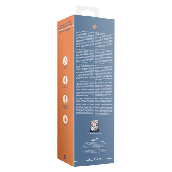 Loveline - verwarmende stoot vibrator - siliconen - blauw