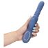 Loveline - verwarmende stoot vibrator - siliconen - blauw