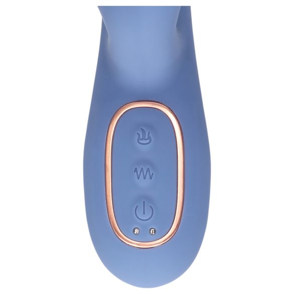 Loveline - verwarmende stoot vibrator - siliconen - blauw