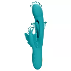   Loveline - clitorisvibrator met vlinder en tong - siliconen - turquoise