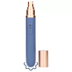   Loveline Travel - vibrator met glijmiddelreservoir - oplaadbaar - blauw