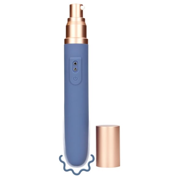 Loveline Travel - oplaadbare vibrator met glijmiddelreservoir (pastelblauw)
