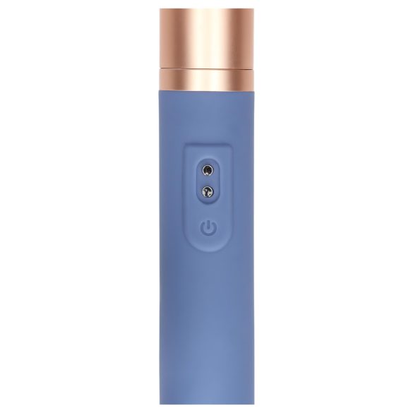Loveline Travel - vibrator met glijmiddelreservoir - oplaadbaar - blauw