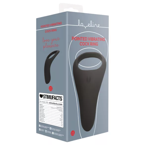 Loveline - vibrerende penis- en balring - oplaadbaar - zwart