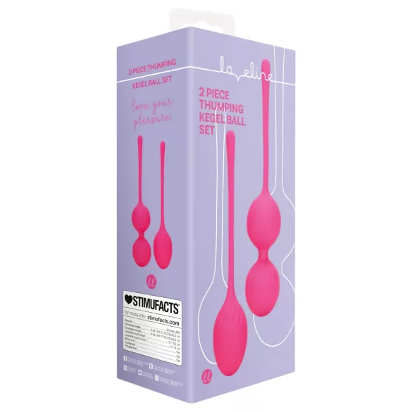 Loveline - kegel ballen set - verzwaard - 2-delig - roze