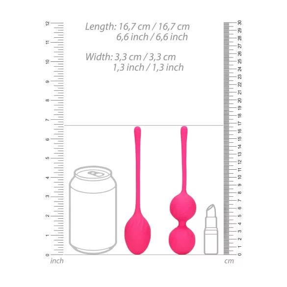Loveline - kegel ballen set - verzwaard - 2-delig - roze