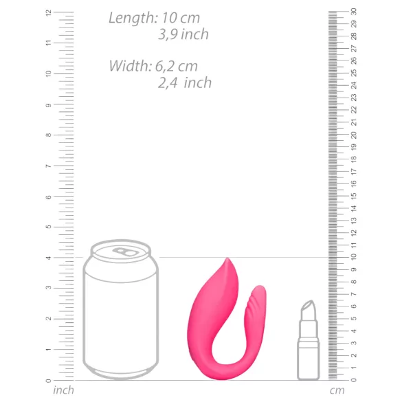 Loveline - oplaadbare koppel vibrator - afstandsbediening - silicone - roze