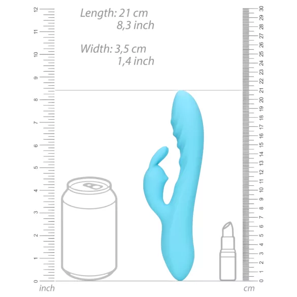 Loveline - vibrator met clitorisstimulator konijn - waterdicht - blauw