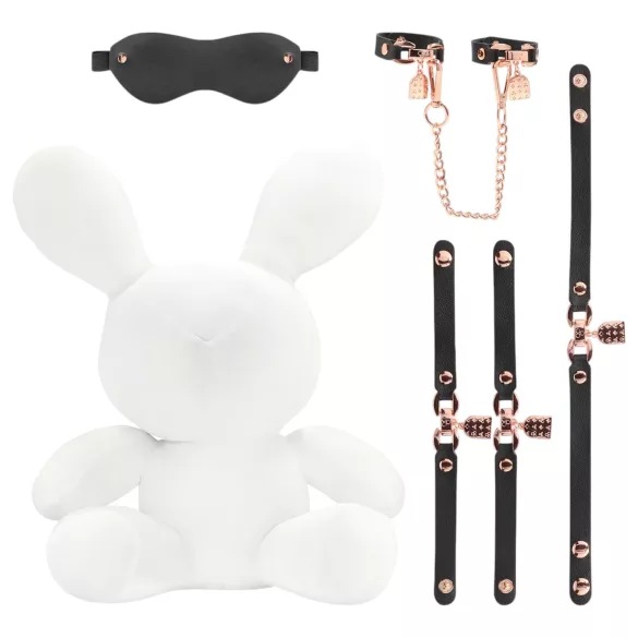 Bondage Rabbit - BDSM masker - konijnenoren - wit