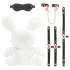 Bondage Rabbit - BDSM masker - konijnenoren - wit