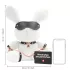 Bondage Rabbit - BDSM masker - konijnenoren - wit
