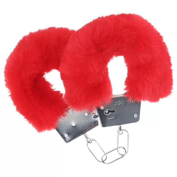 Ouch! - pluche handboeien - rood