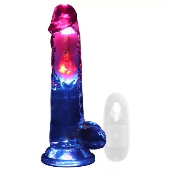 REALROCK - vibrator met ballen - lichtgevend - 20cm