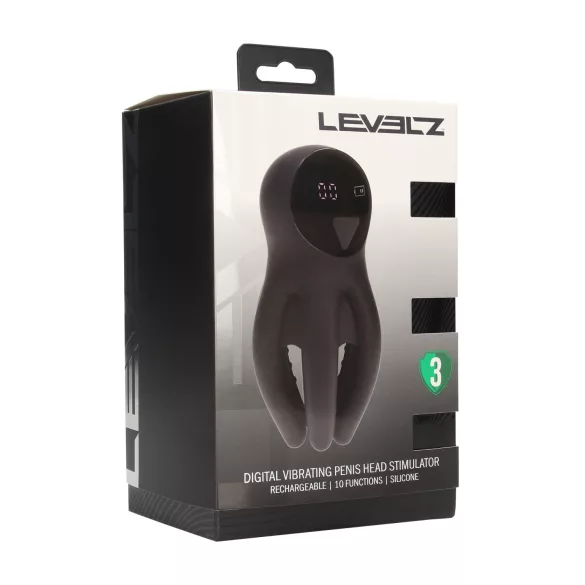 Levelz - digitale eikel vibrator - zwart